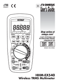 Thumbnail of document Manual - HHM-EX505 Industrial Multimeters Waterproof